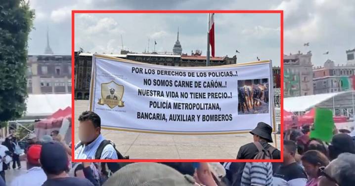 Protesta policial en el Zócalo: Exigen protección y destitución de mandos tras ataques del 2 de octubre
