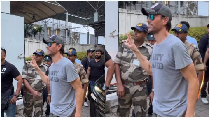 Enrique Iglesias arrives in Mumbai wearing a ‘Party N*ked’ t