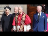 Watch: Pope Leo and King Charles share historic prayer