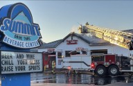 Flames erupt at Canfield car wash/drive thru