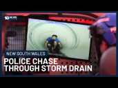 Police Conduct Bizarre Chase Through Stormwater Drain