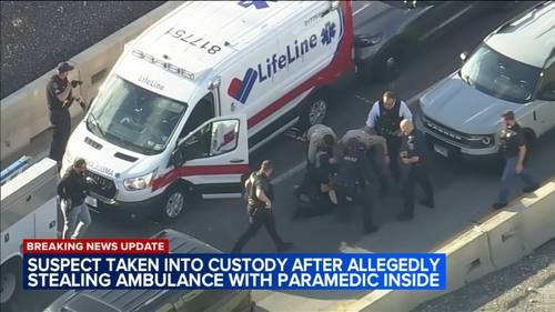 Stolen ambulance today: Man steals LifeLine Ambulance with worker inside, leading to I