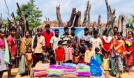 Mosquito nets distributed to tribals in Kothagudem