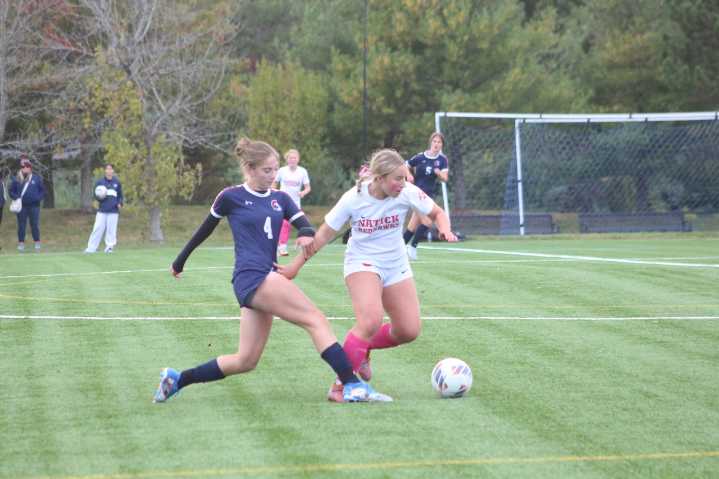 Natick girls soccer beats Brookline for the second time this season