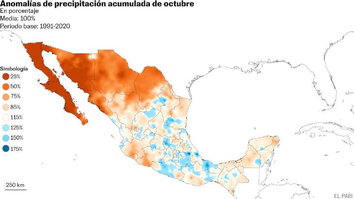 Las fuertes lluvias de octubre desbordaron las previsiones de Conagua