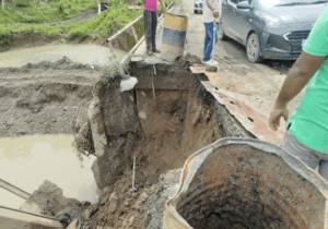 PRI Members Demand Immediate Repair of Damaged Hawa Mahal Bridge at Rangat