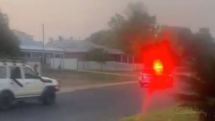 Wild footage shows police being chased by gang of youths in allegedly stolen 4WD as early morning crime spree rocks remote WA town