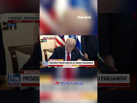 Trump welcomed at Israeli Knesset with HIGHEST honors #shorts #foxnews #trump #israel #world