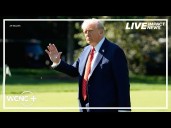 President Trump departs the White House for Walter Reed Medical Center