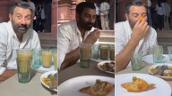 Sunny Deol enjoys samosa while telling fans 'stay healthy eat healthy'