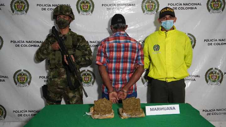 En Vichada la Policía capturó a un hombre con estupefacientes