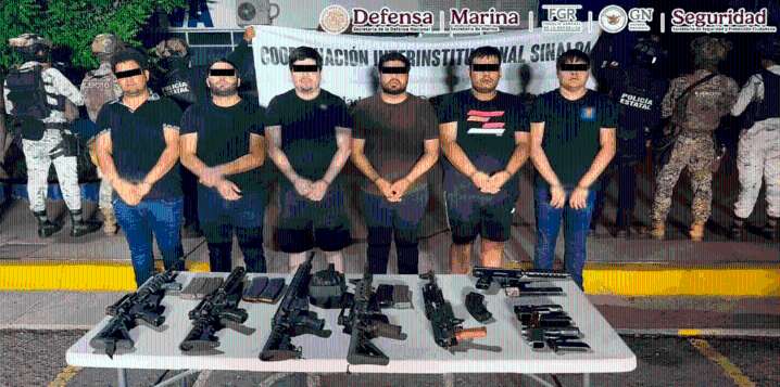 Operativo en Culiacán deja un presunto delincuente abatido y seis detenidos
