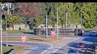 Rolled semi cleared from Watterson Expressway ramp from Newburg Road
