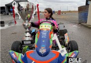 La joven piloto de kárting Alba Cueva toma velocidad antes de competir en Dubái y Abu Dabi