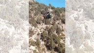 Aparatoso rescate de un senderista tras precipitarse por un cortado en los Estrechos del Ebrón