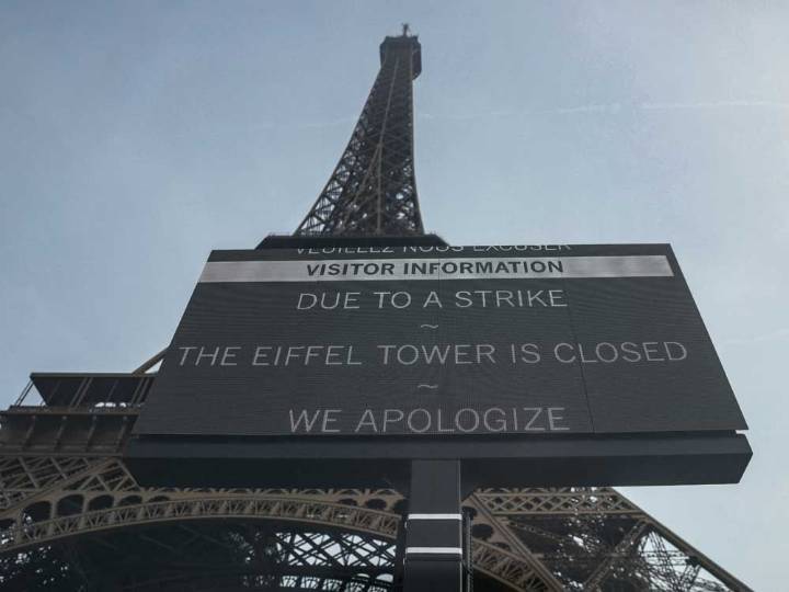 Eiffel Tower closed as nationwide strikes held across France