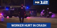Road worker hurt after being hit by SUV on I-84 in NE Portland; driver arrested