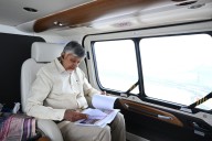 Pics: Chandrababu Visits Cyclone-Hit Areas in Konaseema