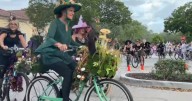 Witches ride their 'brooms' and celebrate 14th annual bike ride