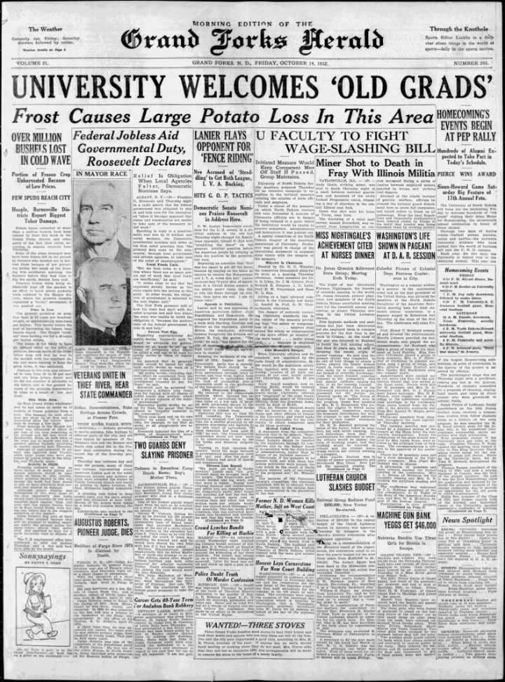 Today in History:  October 14, 1932 - Federal experts study effect of Canadian tariffs