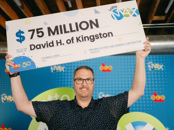 Kingston man learns of $75M lottery win while waiting in drive