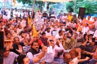 Hindu group, BJP leaders hold dharna for three hours at Shri Ram Chowk, Jalandhar