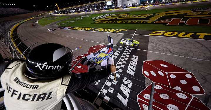 Almirola triumphs after Xfinity dogfight in Las Vegas
