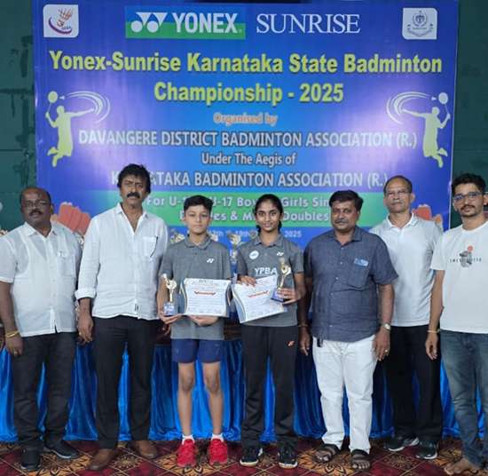 M'luru's Kian P C secures bronze in U-15 mixed doubles at Yonex Sunrise State Badminton Championship