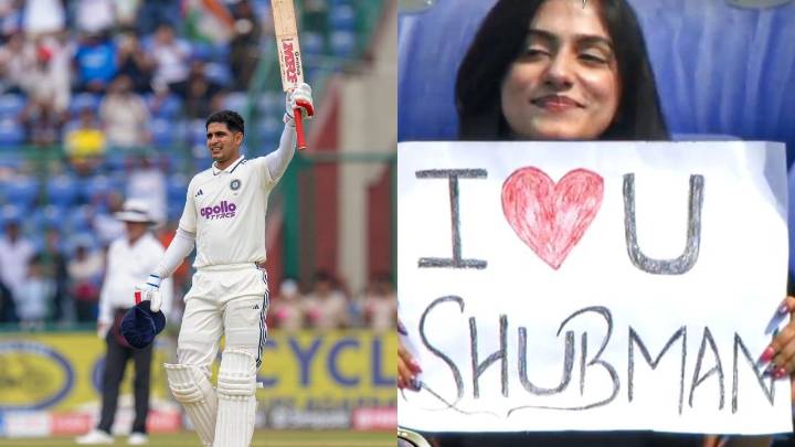 Fan steals spotlight after proposing Shubman Gill during Delhi Test
