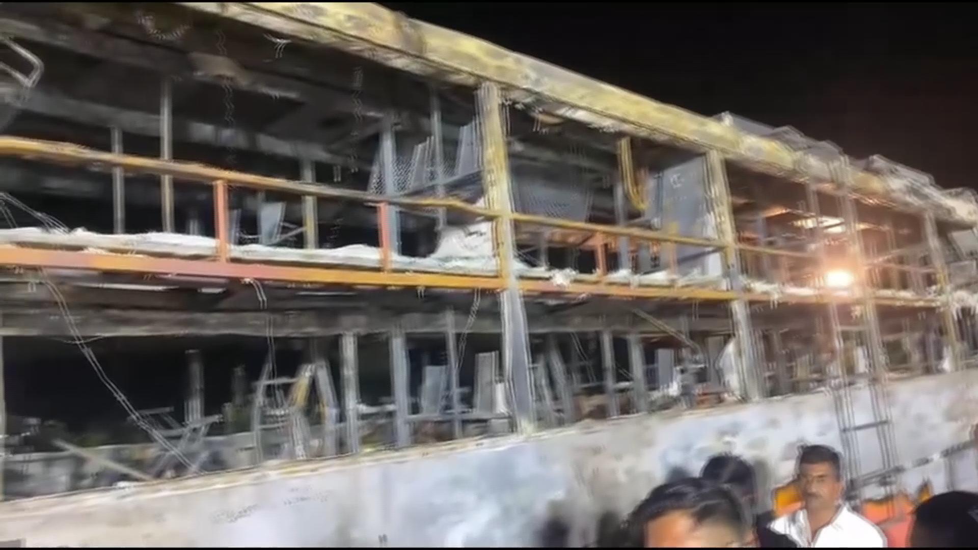 Suspected short circuit sparks deadly fire on passenger bus in northern India
