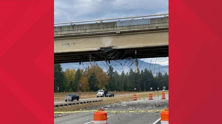 I-90 westbound remains closed near Cle Elum while DOT plans repairs to damaged overpass