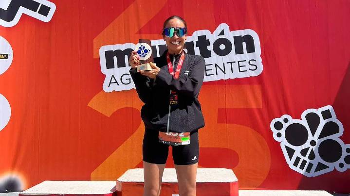 Maratonista sanjuanense, Gabriela Mora subió a podio en Aguascalientes