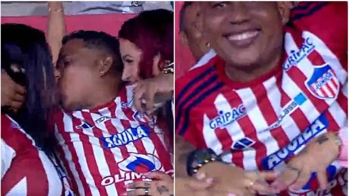 Video | Ganó el amor: hincha de Junior le “pidió matrimonio” a sus dos novias en el Metropolitano