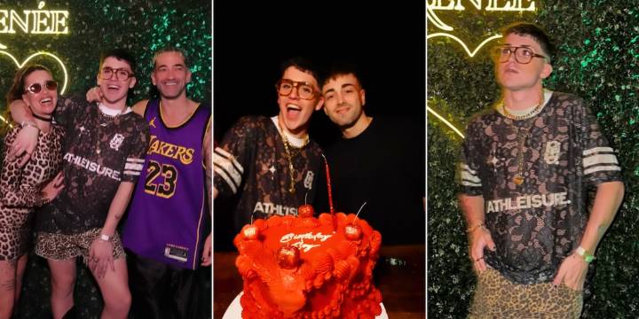 Juan Otero celebró su cumpleaños con un festejo íntimo: amigos, familia y mucho animal print