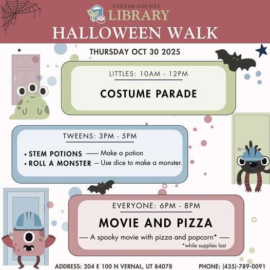 Uintah County Library Halloween Walk This Thursday