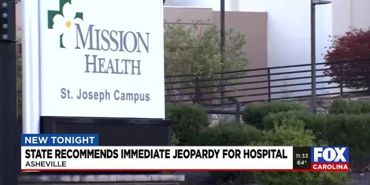 ‘Disappointed’: Mission Hospital responds to being placed on Immediate Jeopardy