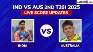 Cricket India vs Australia Live Score Updates of 2nd T20I 2025: Check Playing XIs