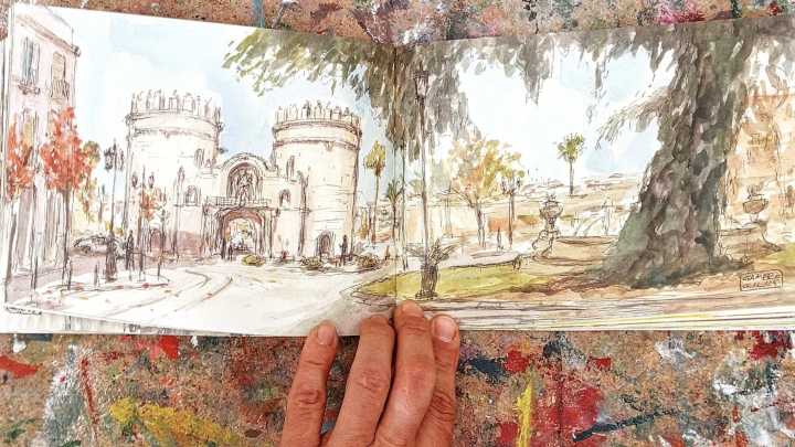 Gamero Gil presenta este martes "Badajoz, cuaderno de artista"