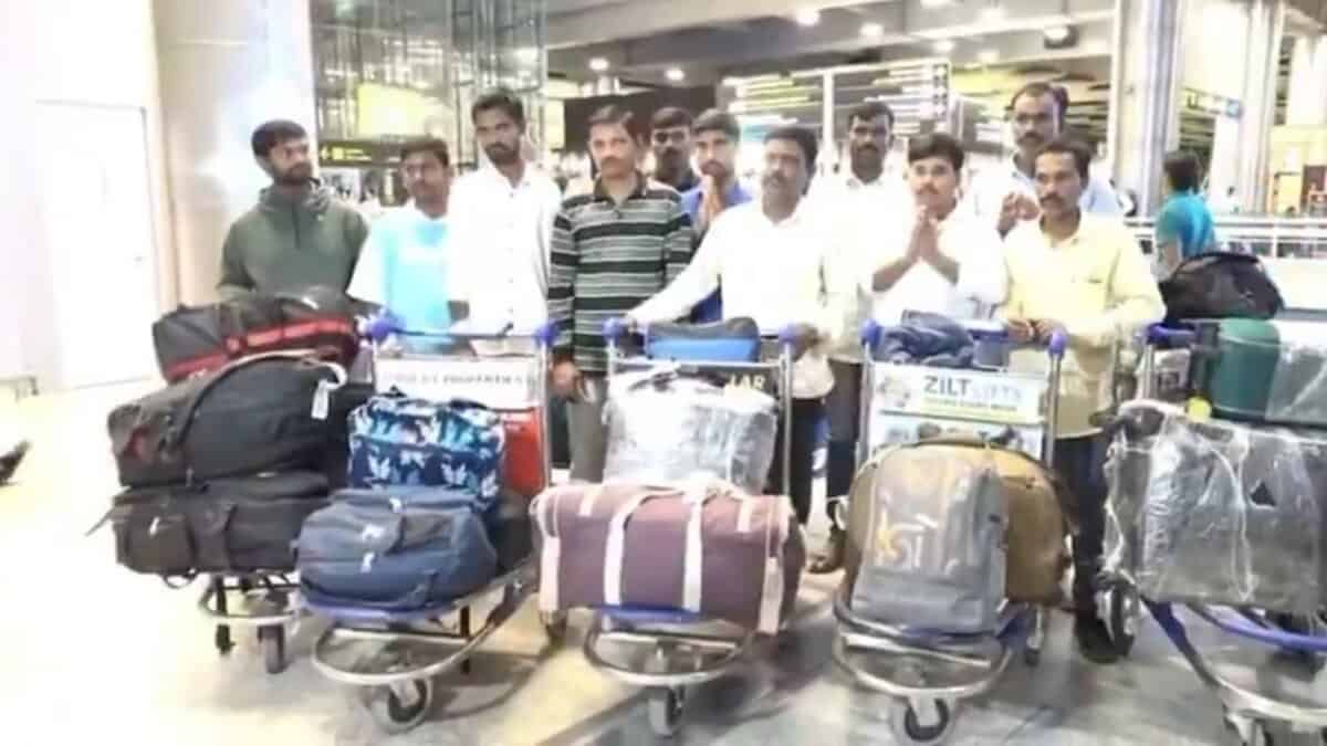 Twelve Telangana workers return from Jordan after weeks of ordeal