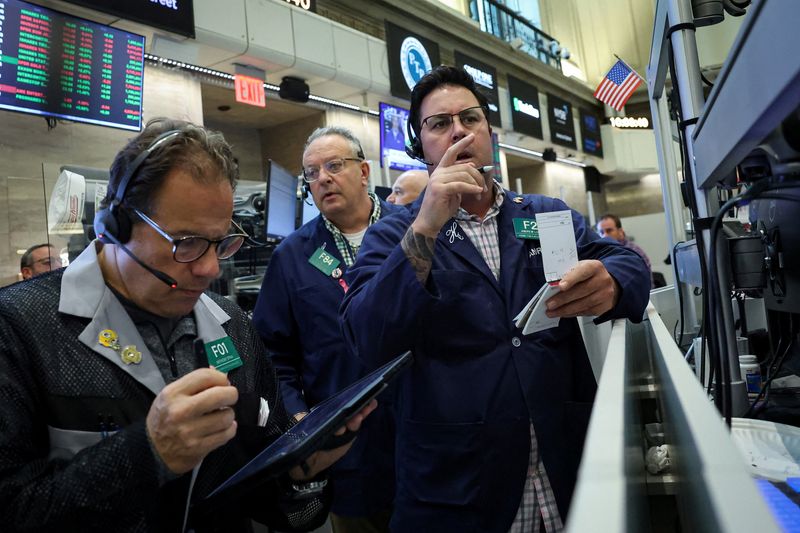 Wall St nudges higher amid Tesla, IBM haze, trade jitters