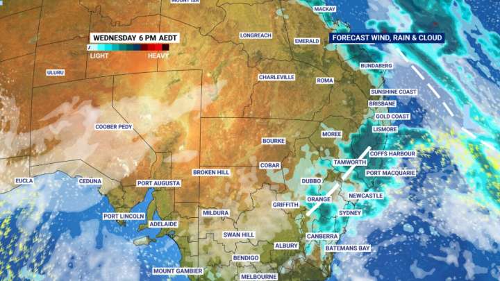 Bundaberg, Rockhampton set to cop 'damaging' 80km/h wind gusts, 2cm hailstones after Brisbane received its wettest day since Tropical Cyclone Alfred