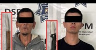 Detienen a dos sujetos con arma blanca; uno tenía orden de aprehensión