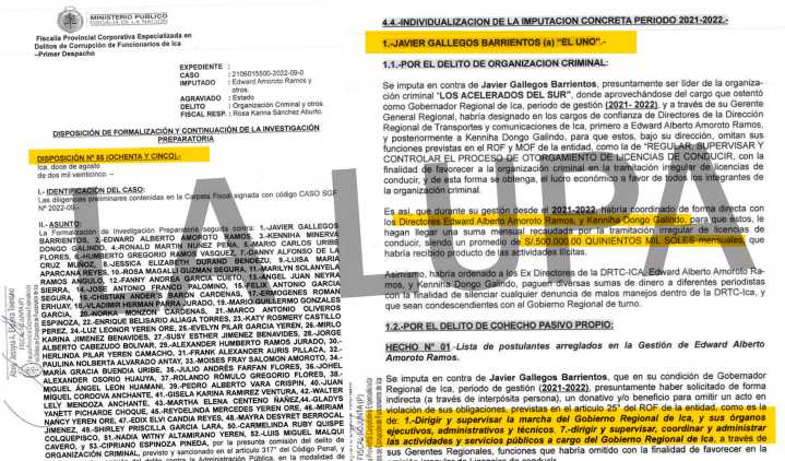 Caso “Los Acelerados del Sur” en Ica: Red se llevó S/48 millones en la gestión de Javier Gallegos, según Fiscalía