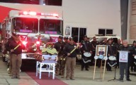 Despiden a bombero fallecido con guardia de honor en Texcoco