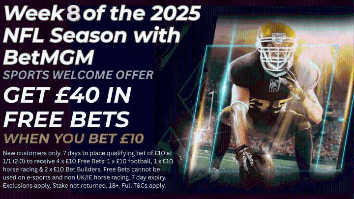 NFL 2025 Week 8: Score BetMGM’s free bets as several teams reach crossroads