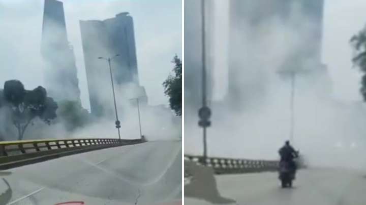 VIDEO: Falla Mecánica de Pipa de Gas Alerta a Automovilistas Sobre Circuito Interior, CDMX