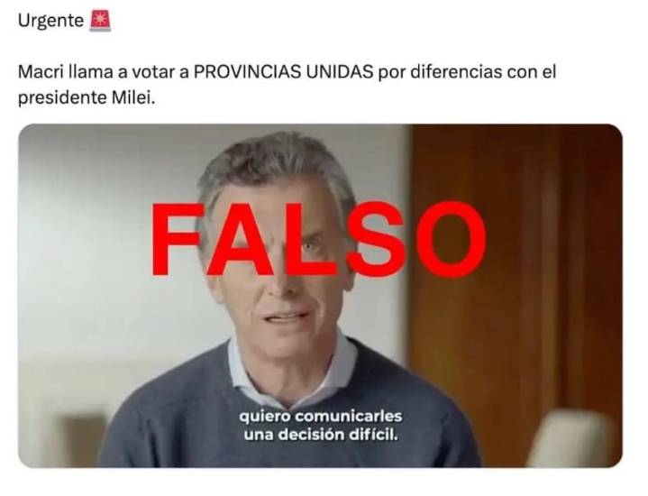 Edición maliciosa. Mauricio Macri, otra vez víctima de un video electoral hecho con IA