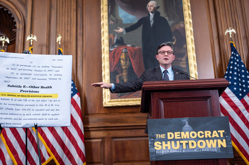 Speaker Johnson says it's up to Democrats to 'stop the madness' on government shutdown's sixth day