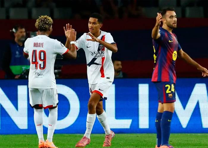 Fase Liga Champions, PSG derrotó 2×1 al Barcelona en Montjuic, goleadas del Borussia Dortmund y Newcastle