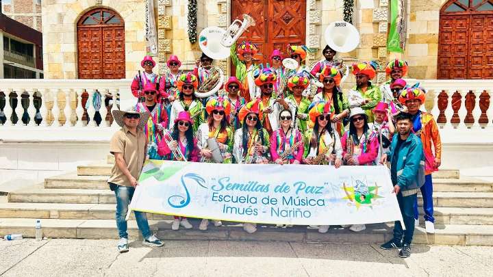 Banda Semillas de Paz de Imués ganó el Concurso Nacional de Bandas en la categoría Fiestera, en Paipa